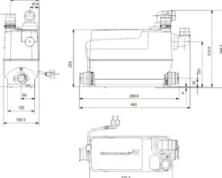 GRUNDFOS Kleinhebeanlage Sololift2 C-3 0,6kW 230V 446x159x340mm