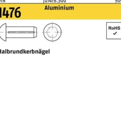 Halbrundkerbnagel DIN 1476 4x 8 Aluminium 500 Stück
