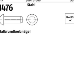 Halbrundkerbnagel DIN 1476 3x 4 Stahl 5000 Stück