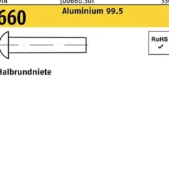 Halbrundniete DIN 660 3x 10 Aluminium 99.5 1000 Stück