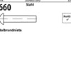 Halbrundniete DIN 660 6x 25 Stahl 250 Stück
