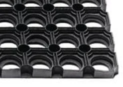 HAMAT Fußmatte offene Ringe schwarz Gummi - 3502402007