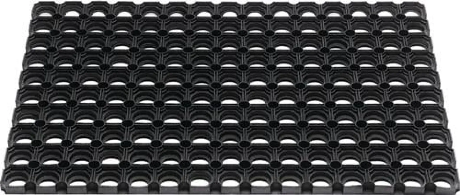 HAMAT Fußmatte offene Ringe schwarz Gummi - 3502402007