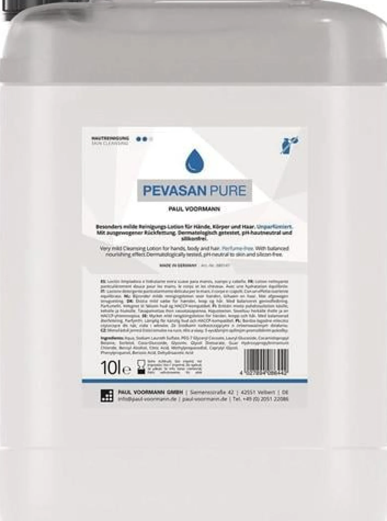 Handreinigung Pevasan PURE 10l ph-hautneutral Kanister PAUL VOORMANN