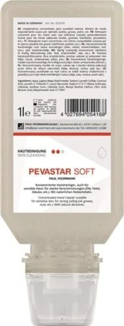 Handreinigung PEVASTAR SOFT 1l silikon- u.lösemittelfrei Softflasche