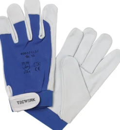 Handschuhe Donau Gr.8 natur/blau EN 388 PSA II TECWERK