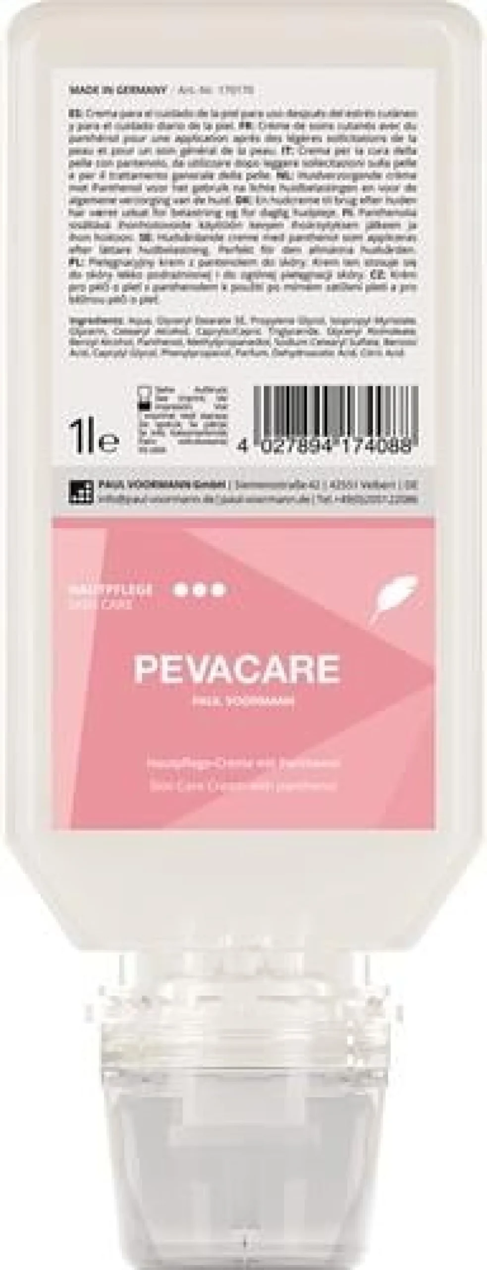 Hautpflege PEVACARE 1l parfümiert Softflasche PAUL VOORMANN