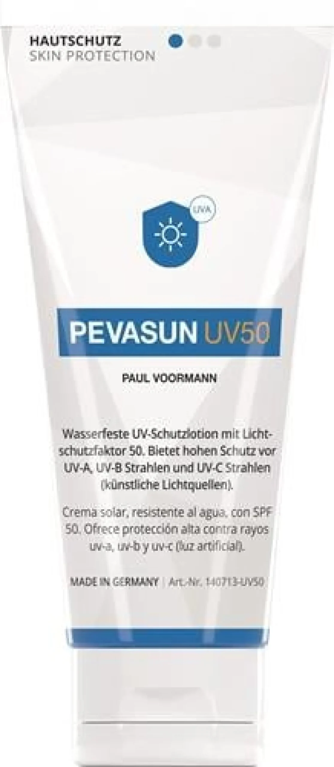 Hautschutz PEVASUN UV50+ 100 ml PAUL VOORMANN