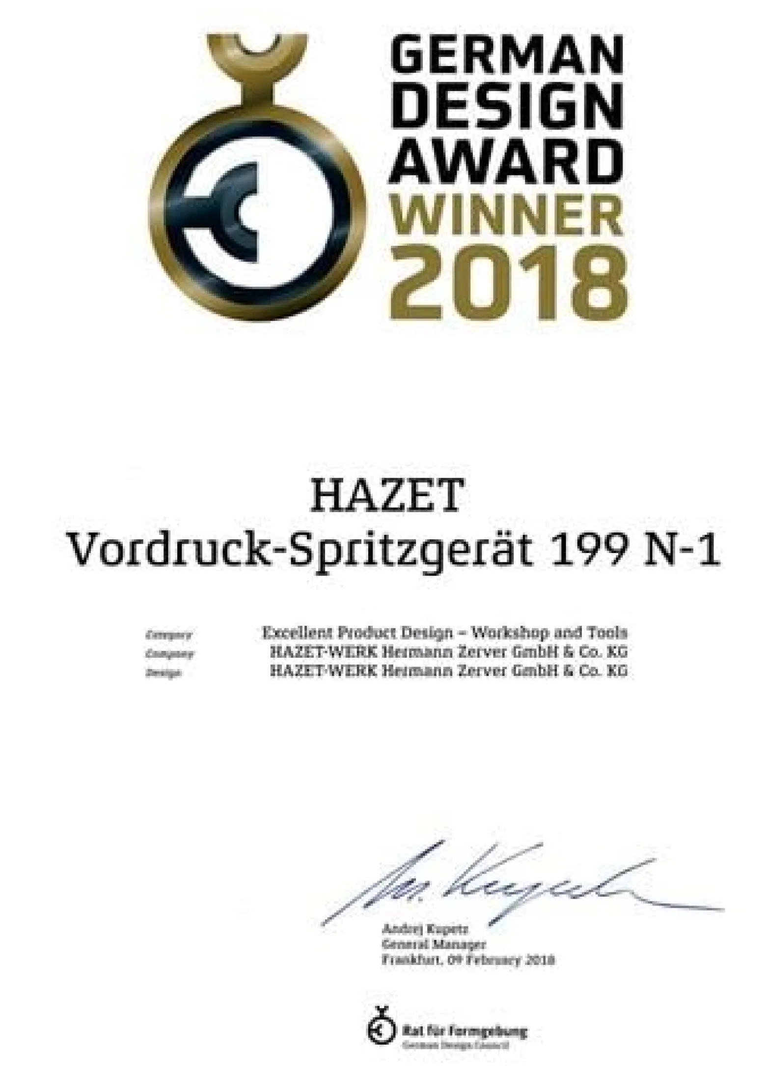 Hazet Drucksprüher 199N-1 1l - 199N-1