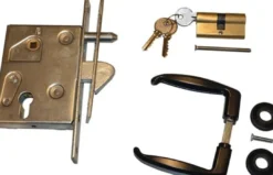 HBS-BETZ Schiebetürschloss-Set PZW PZW 25/60/72/8mm verz.ktg.Stulpl.210mm - 87002