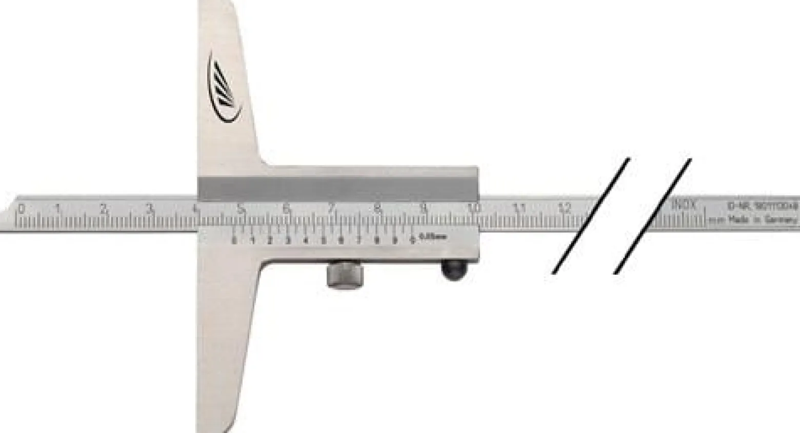HELIOS PREISSER Tiefenmessschieber DIN 862 500mm ger.Schiene 12x4mm - 282507