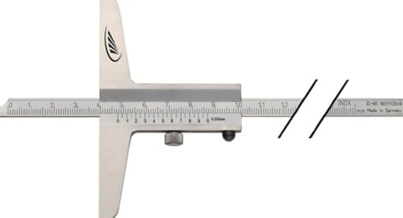 HELIOS PREISSER Tiefenmessschieber DIN 862 500mm ger.Schiene 12x4mm - 282507