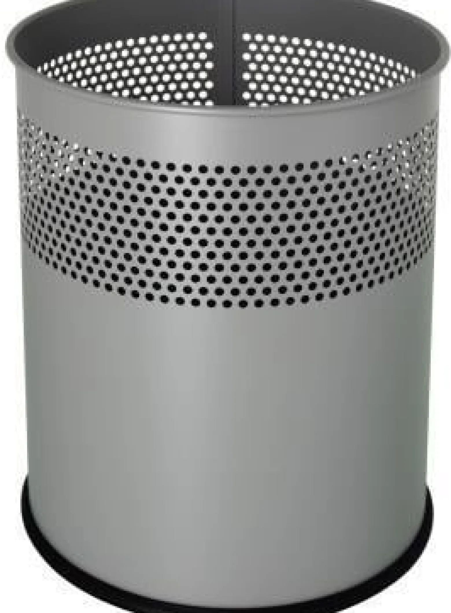 helit Papierkorb H2515799 26x31,5cm 15l rund Metall silber