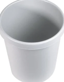 helit Papierkorb 18 l H331xØ315 mm mit Griffrand lichtgrau - H6123882