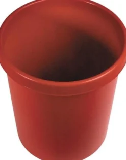 helit Papierkorb 18 l H331xØ315 mm mit Griffrand rot - H6123825