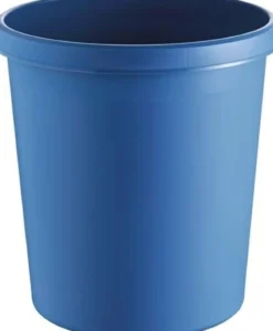 helit Papierkorb 18 l H331xØ315 mm mit Griffrand blau - H6123834