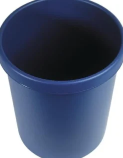 helit Papierkorb 18 l H331xØ315 mm mit Griffrand blau - H6123834