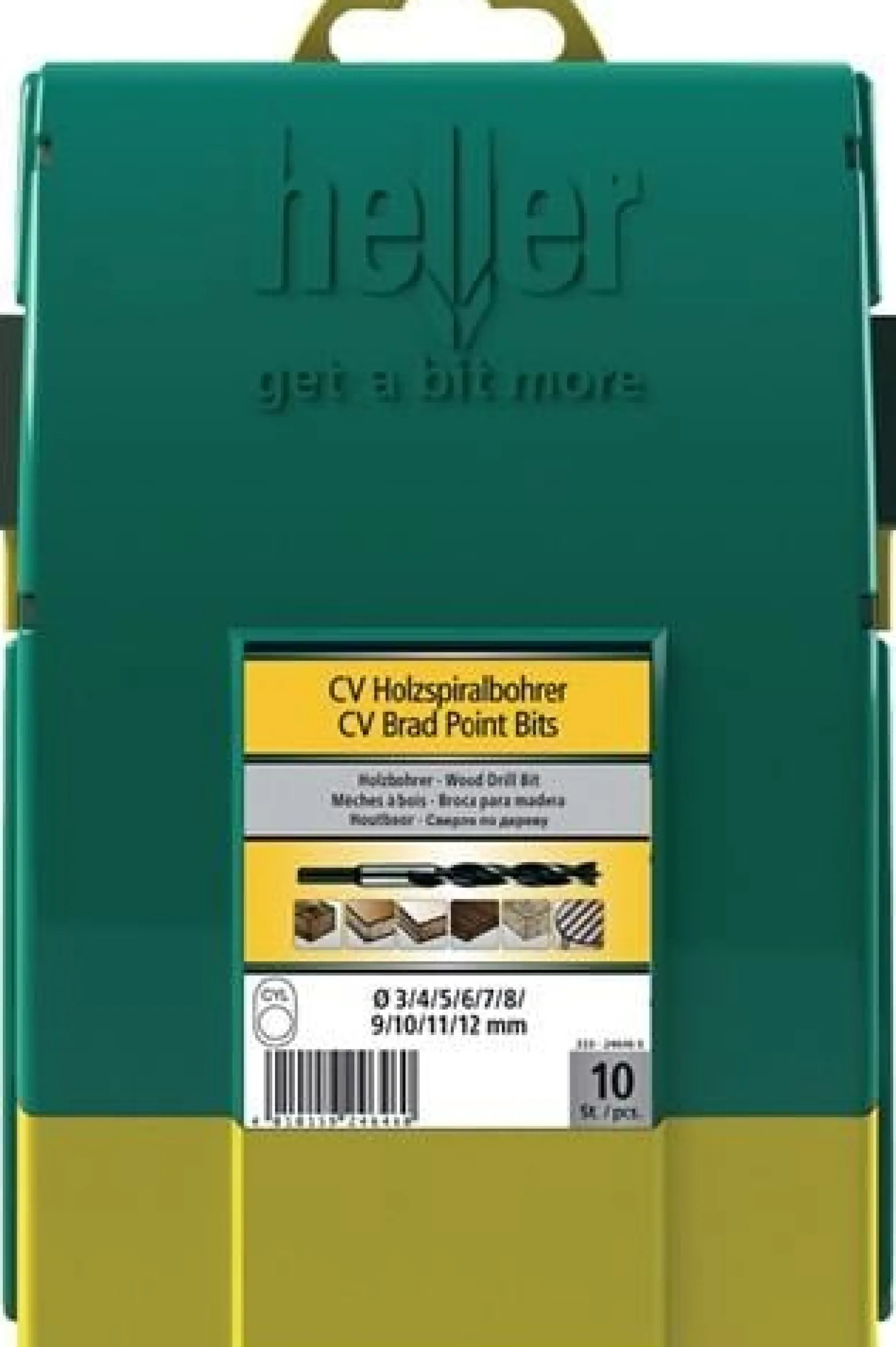 heller CV Holzspiralbohrersatz 10tlg. - 24646