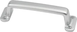 hermeta Handgriff A.30mm L.160mm B.42mm Alu-Guss silberf.elox.Löcher 4 - 4257-01E