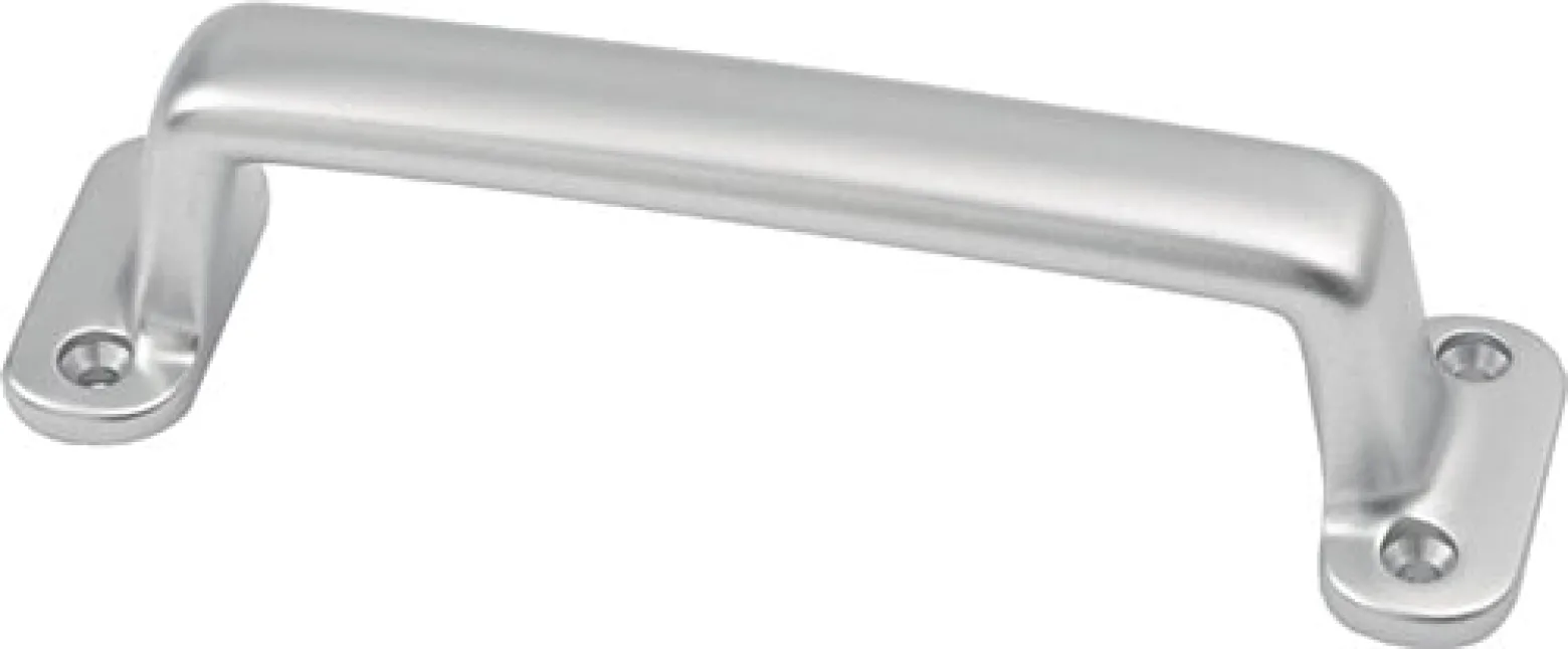 hermeta Handgriff A.30mm L.160mm B.42mm Alu-Guss silberf.elox.Löcher 4 - 4257-01E