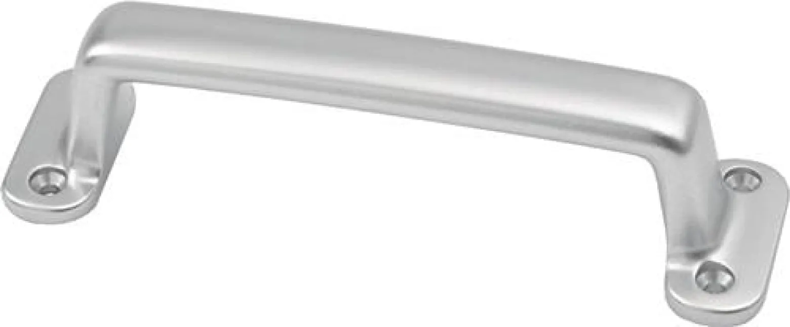 hermeta Handgriff A.30mm L.160mm B.42mm Alu-Guss silberf.elox.Löcher 4 - 4257-01E