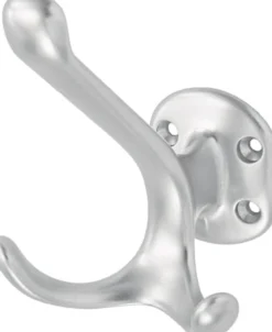 hermeta Huthaken 0028 zweifach90 mm Aluminium silberfarbig eloxiert 100 mm - 0028-01E