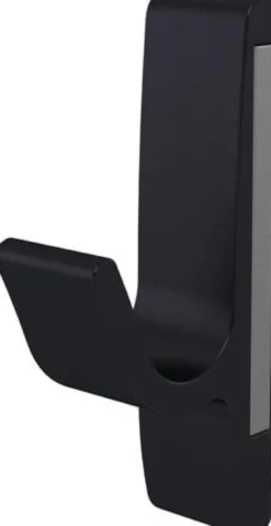 hermeta Magnet-Mantelhaken 0150 einfach A.40mm Alu.schwarz elox.H.85mm - 0150-18E