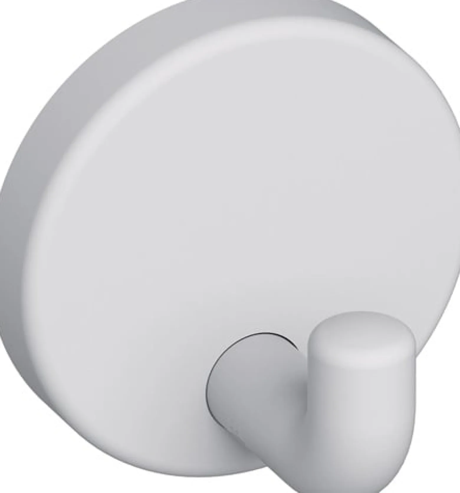 HEWI Einzelhaken 801.90B010 rechtwinklig gebogen 30 mm Polyamid ma 98 signalweiß - 801.90B010 98