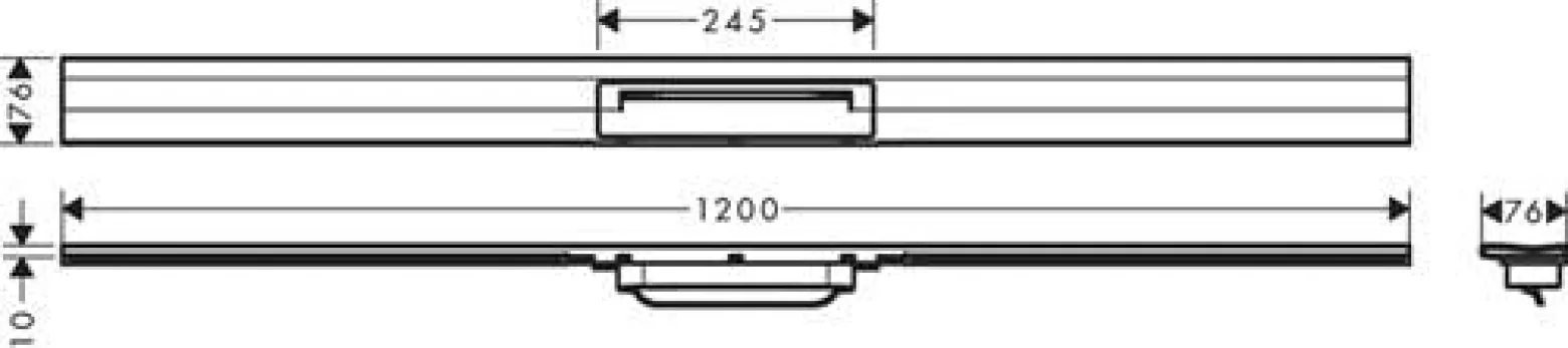 HG Duschrinne RainDrain Flex kb. Wd-mon 1200mm edelstahl gebürstet