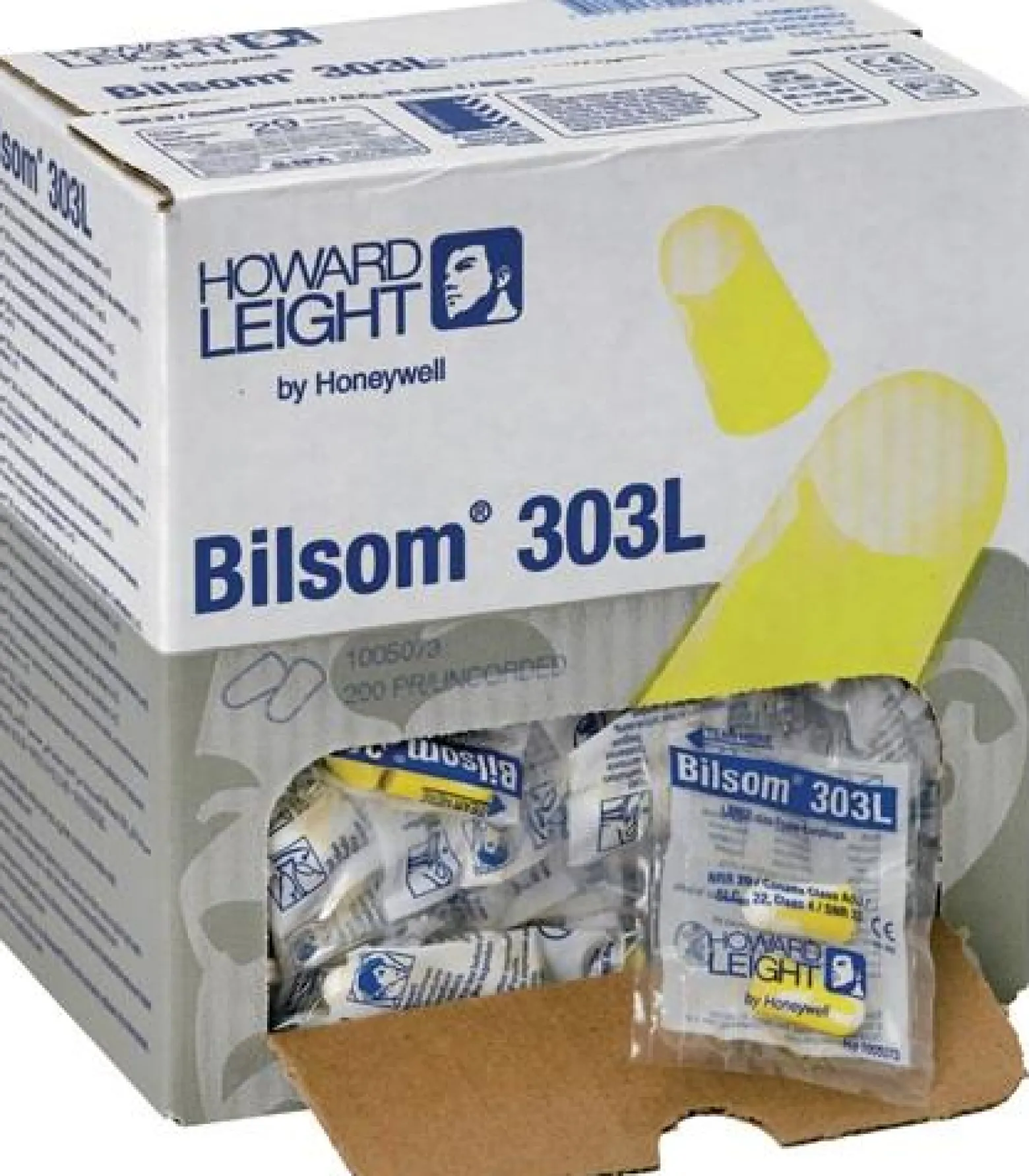 Honeywell 200 Paar Gehörschutzstöpsel Bilsom 303L EN 352-2 SNR 33 dB - 1005073