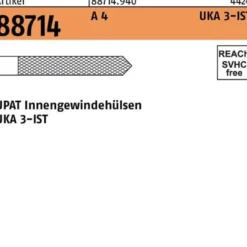 Innengewindehülse R 88714 UKA IST M8 A 4 10 Stück UPAT