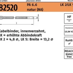 Kabelbinder R 82520 13,0x 535/150 Polyamid 6.6 natur LK5 50St. HELLERMANNTYTON