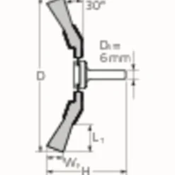 Kegelbürste KBU ST D.95mm Drahtstärke 0,3mm STA 10mm 12000min-¹ PFERD