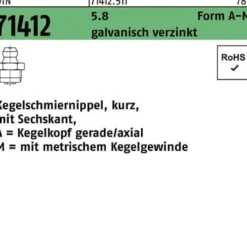 Kegelschmiernippel DIN 71412 FormA-M AM 6x1 SW 7 5.8 galv.verz. 100St.
