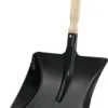 Kehrschaufel mit Holzgriff Metall schwarz lackiert - 51200-08