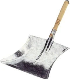Kehrschaufel mit Holzgriff Metall verzinkt - 51557-05