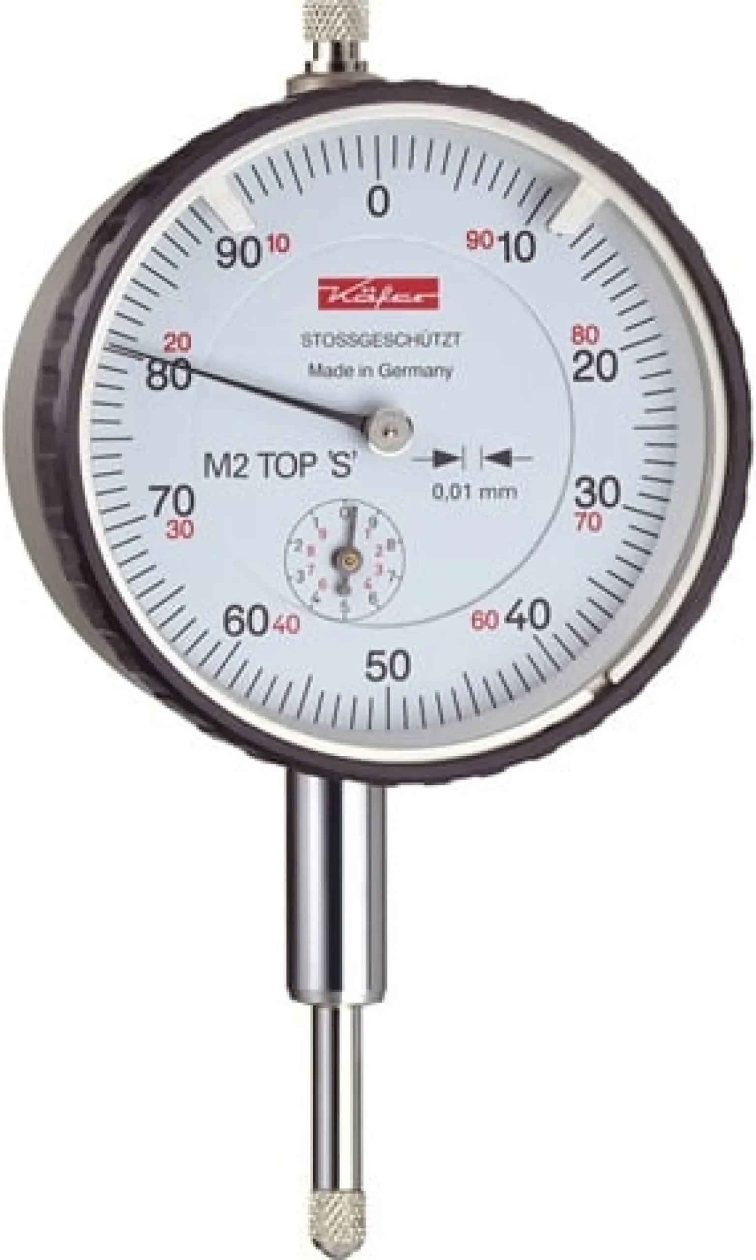 KÄFER Messuhr M2 Top S 10mm Abl.0,01mm m.Stoßschutz - 10143