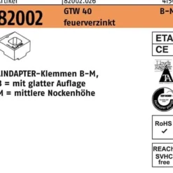 Klemmen R 82002 GTW 40 MM 12/6,0 feuerverz. 1 Stück LINDAPTER