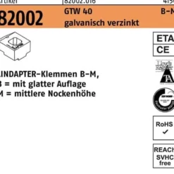 Klemmen R 82002 GTW 40 MM 10/5,0 galv.verz. 1 Stück LINDAPTER