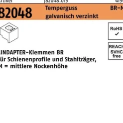 Klemme R 82048 GTW 40 BR 16/8,0 Temperguss galv.verz. 1St. LINDAPTER