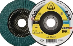 KLINGSPOR Fächerscheibe SMT 324 Extra Ø 125 mm Körnung 40 flach INOX Zirkonkorund - 321646