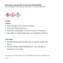 Kluthe Rostprimer Rostosan Plus grau - 011210337001-0204