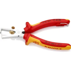 Knipex Abisolierzange mit Befestigungsöse und Öffnungsfeder universal - 1106160T