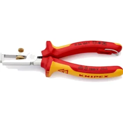 Knipex Abisolierzange mit Befestigungsöse und Öffnungsfeder universal - 1106160T