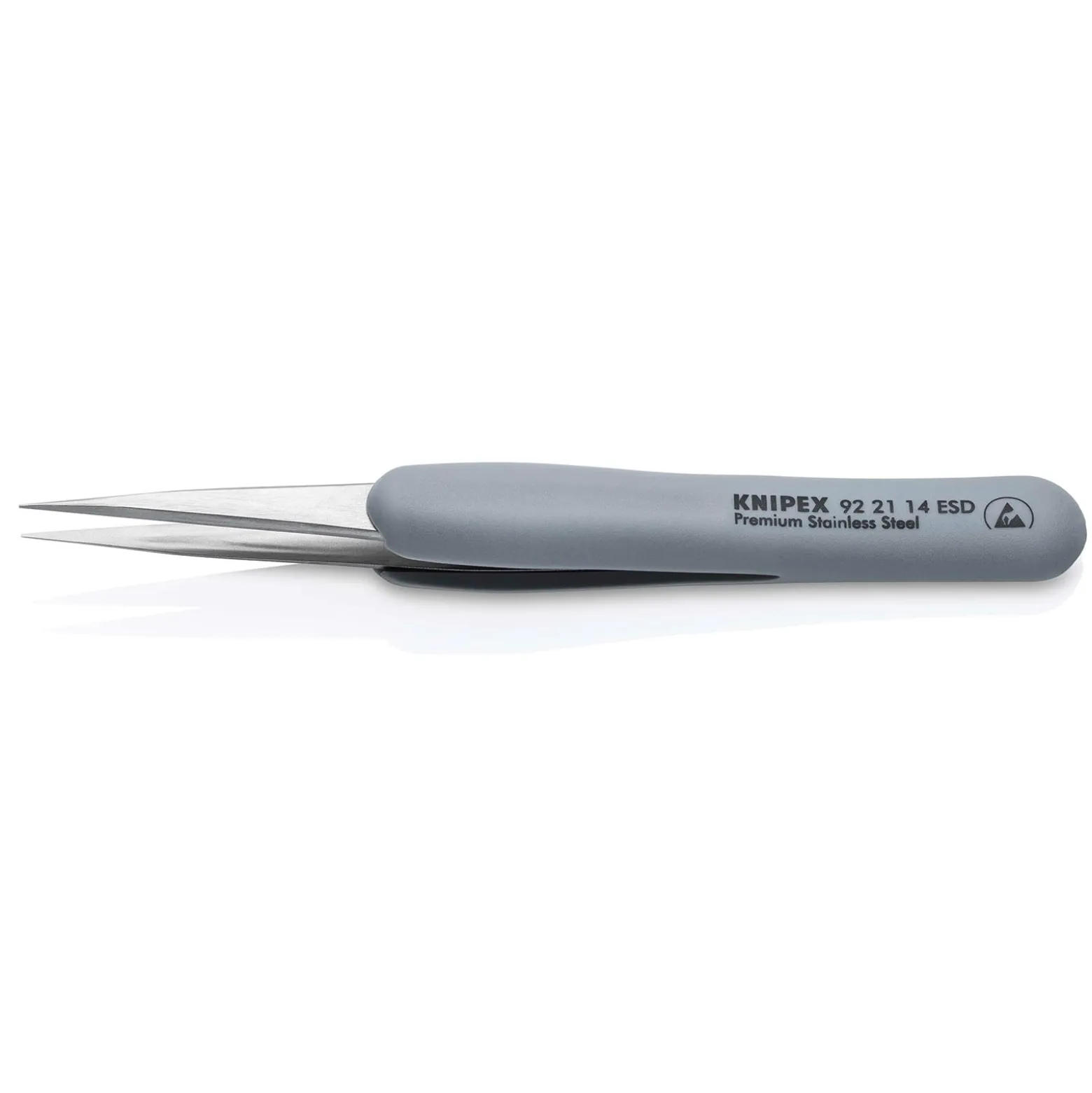 Knipex Gummi-Pinzette ESD Edelstahl 130 mm - 922114ESD
