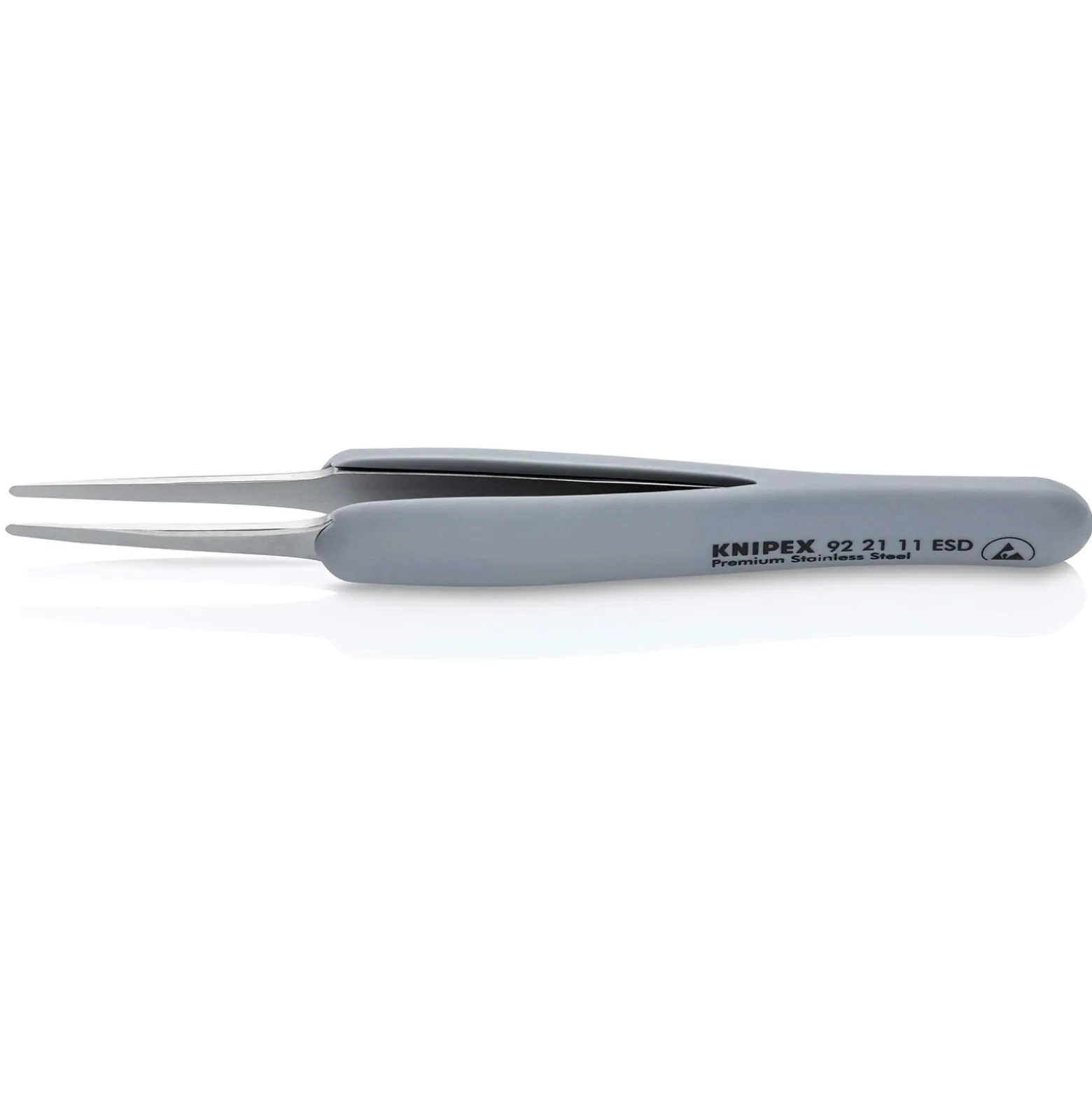 Knipex Gummi-Pinzette ESD Edelstahl 123 mm - 922111ESD