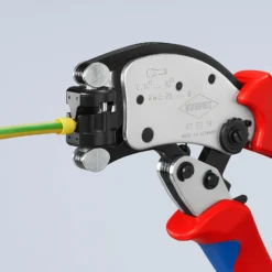 Knipex Selbsteinst. Crimpzange für Aderendhülsen verchromt, mit Mehrkomponenten-Hüllen 200 mm - 975319