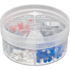 Knipex Sortimentsbox mit isolierten Aderendhülsen 0,50 / 0,75 / 1,00 / 1,50 / 2,50 mm² - 9799906