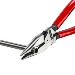 Knipex Spitz-Kombizange mit Kunststoff überzogen schwarz atramentiert 185 mm - 0821185