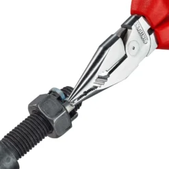 Knipex Spitz-Kombizange mit Mehrkomponenten-Hüllen verchromt 185 mm - 0825185